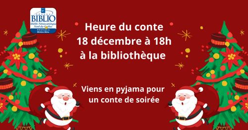 Conte de soirée à la biblio de Rivière-Héva