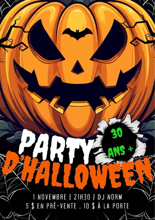 PARTY HALLOWEEN 30 ANS ET +