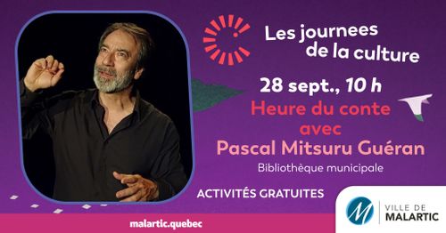 Heure du conte avec Pascal Mitsuru Guéran