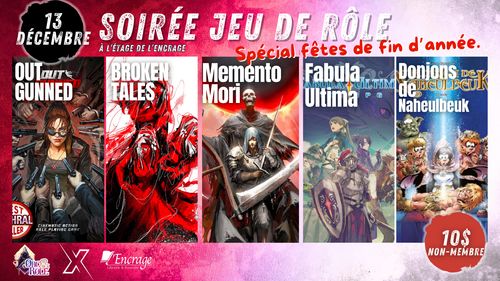 Soirée jeu de rôle spéciale fête de fin d'année ! 
