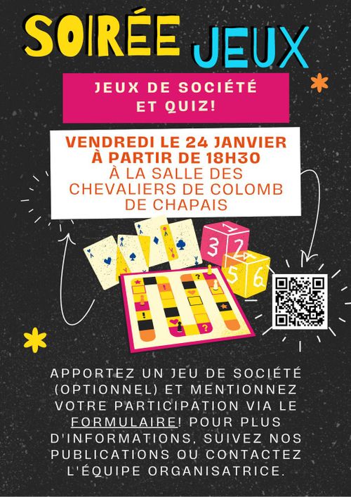 Soirée jeux de société et quiz!