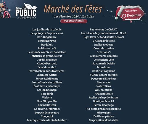 Marché des fêtes